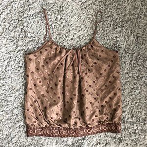 Maxazria Silk Embroidered Sleeveless Blouse